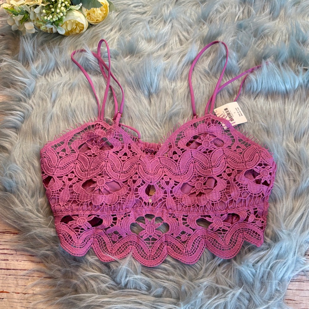 NWT Anthropologie The Viviette Lace Bra Top sz S